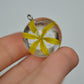 Yellow star-of-Bethlehem necklace 2.4 cm.