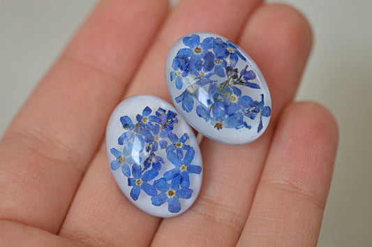 Forget-me-not big brooch