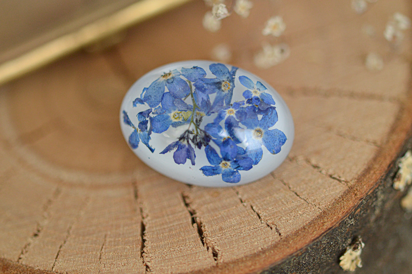 Forget-me-not big brooch