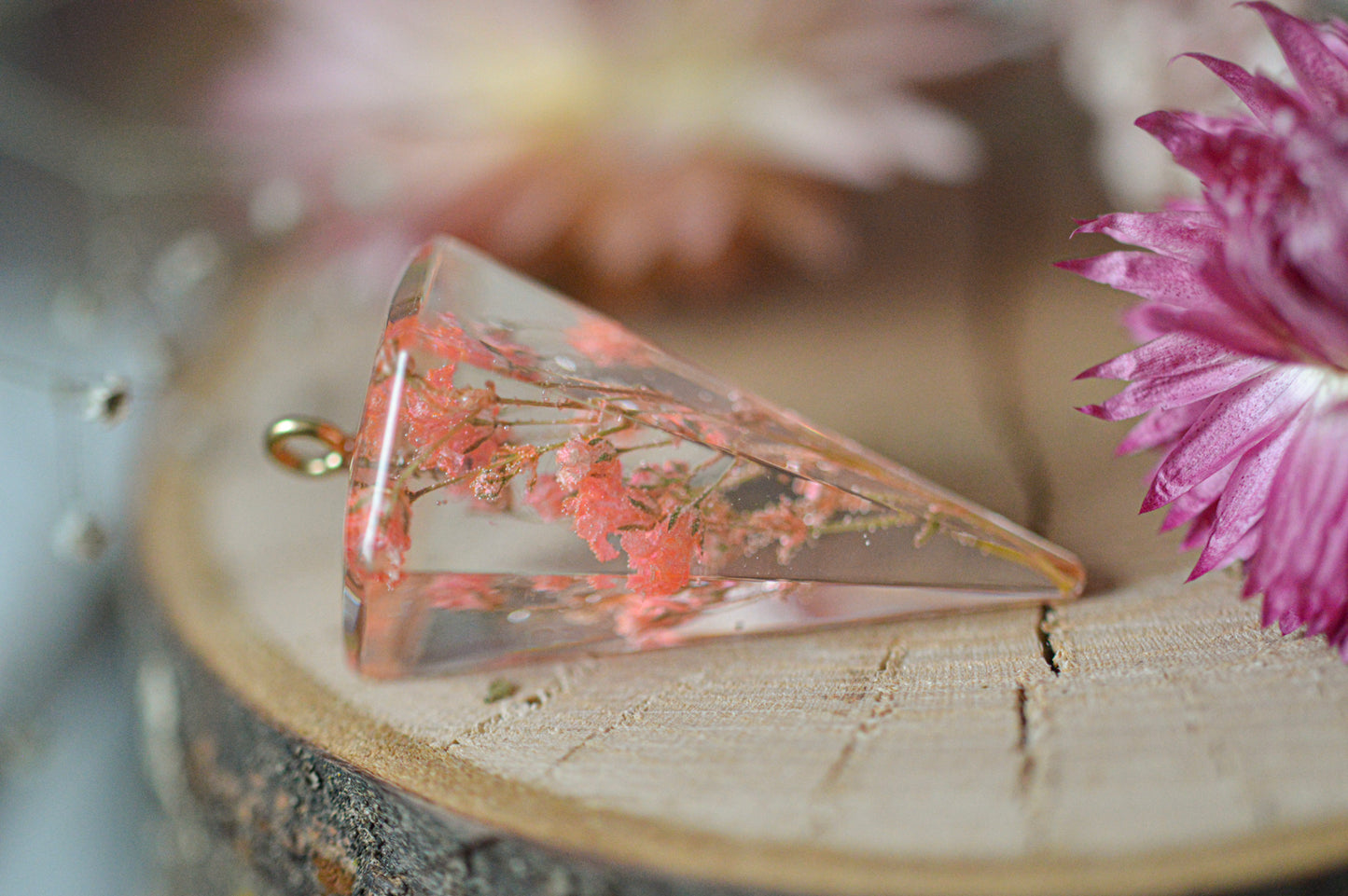 Gypsophila gold-plated necklace