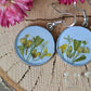 Blue floral earrings