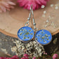 Wild chervil blue earrings