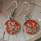 Real chervil red earrings