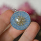 Blue dandelion necklace