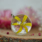 Yellow star-of-Bethlehem necklace 2.2 cm.