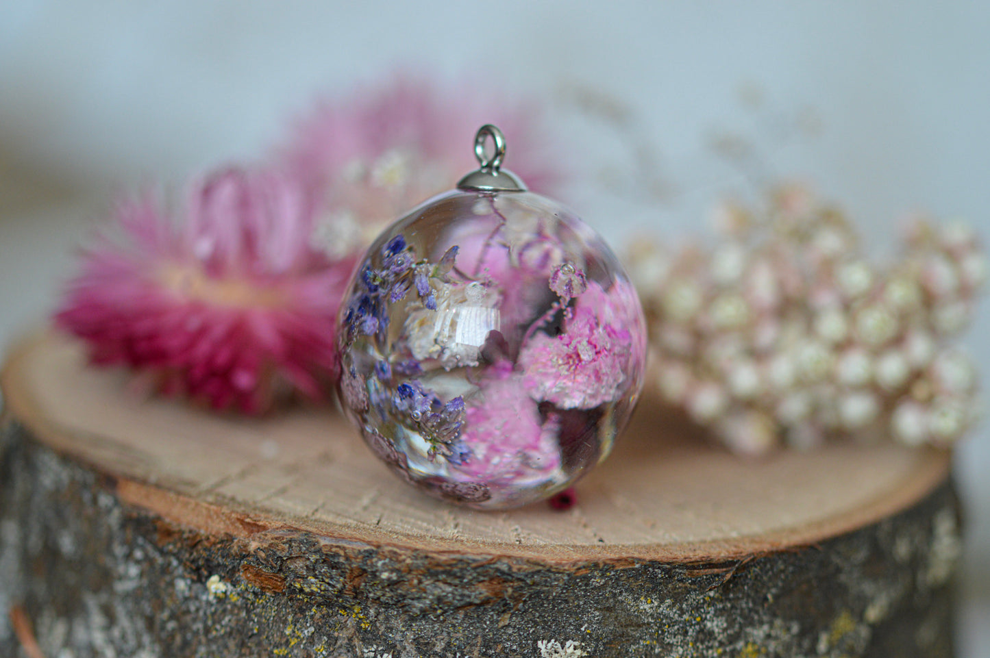 Lavender garden necklace