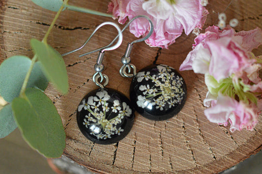 Chervil black earrings