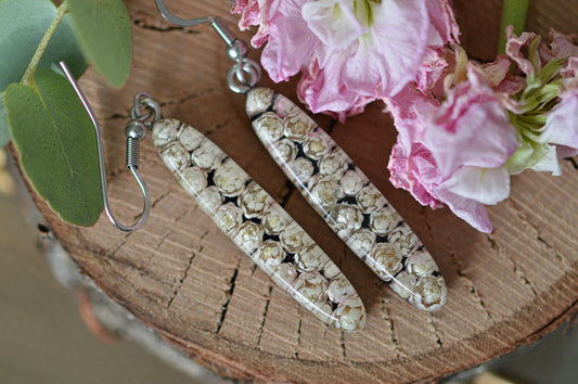 Ozothamnus long earrings