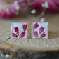 Heather square stud earrings