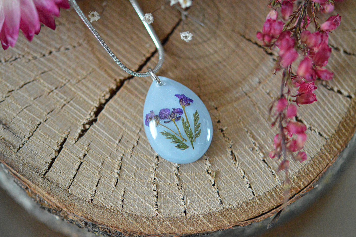 Sweet alyssum drop necklace