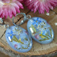 Blue floral earrings with forget-me-nots