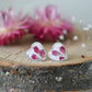 Heather heart stud earrings