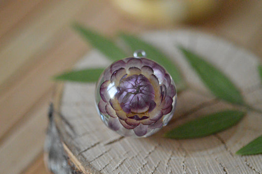 Strawflower spring necklace