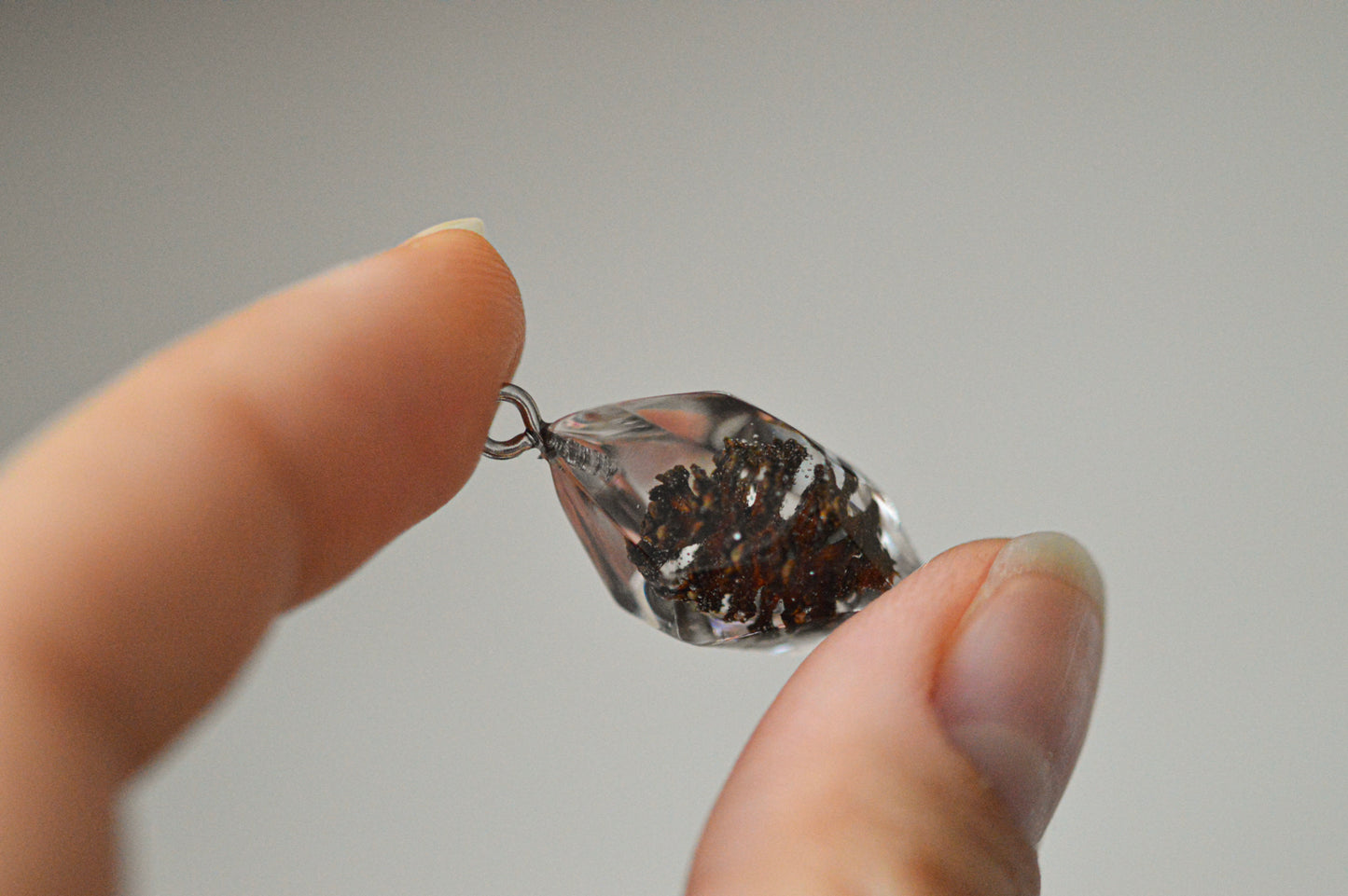 Pinecone geometric necklace