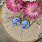 Floral blue earrings