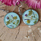 Blue floral earrings