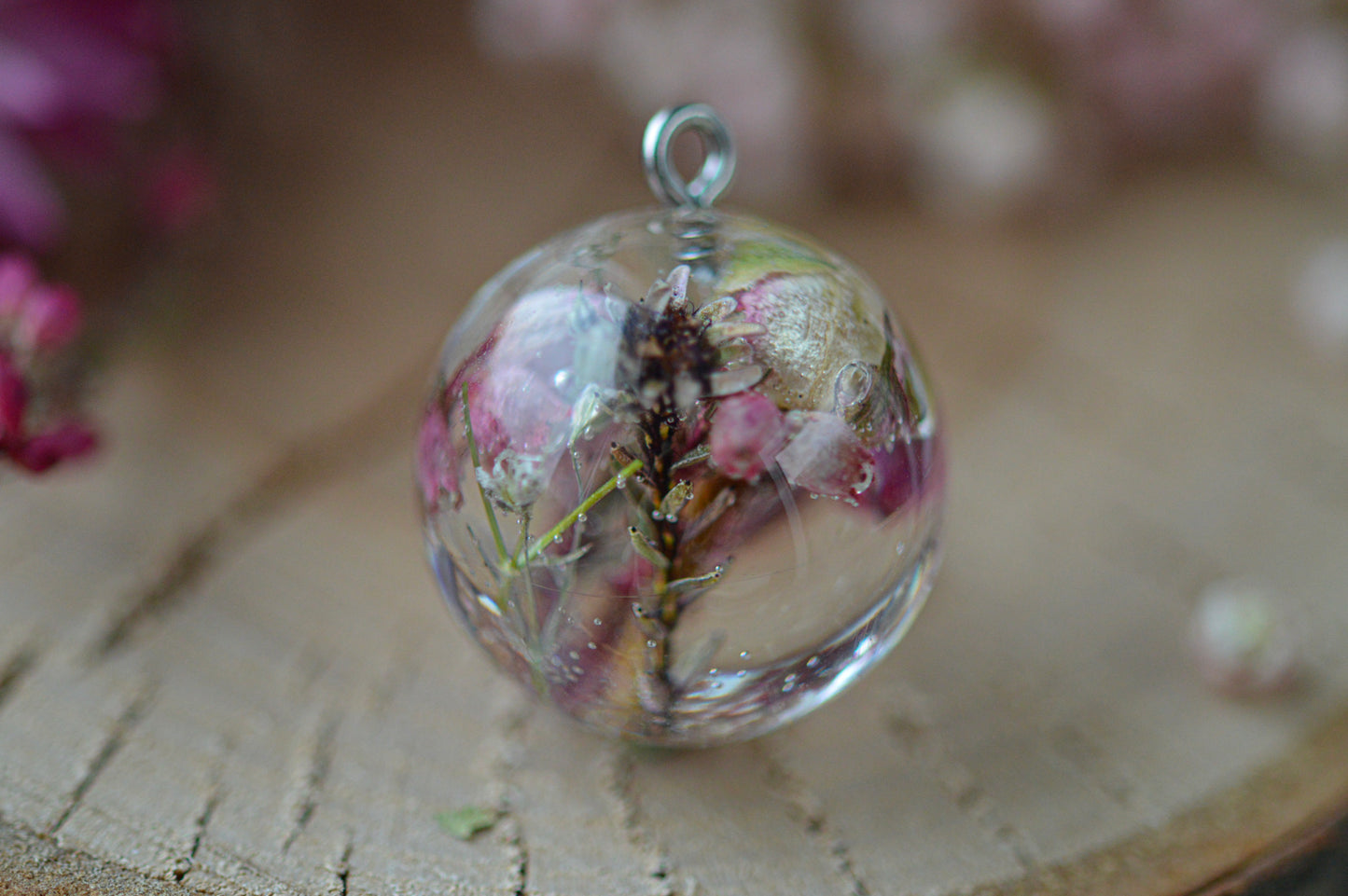 Pink garden necklace