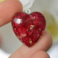 Rose petals heart necklace