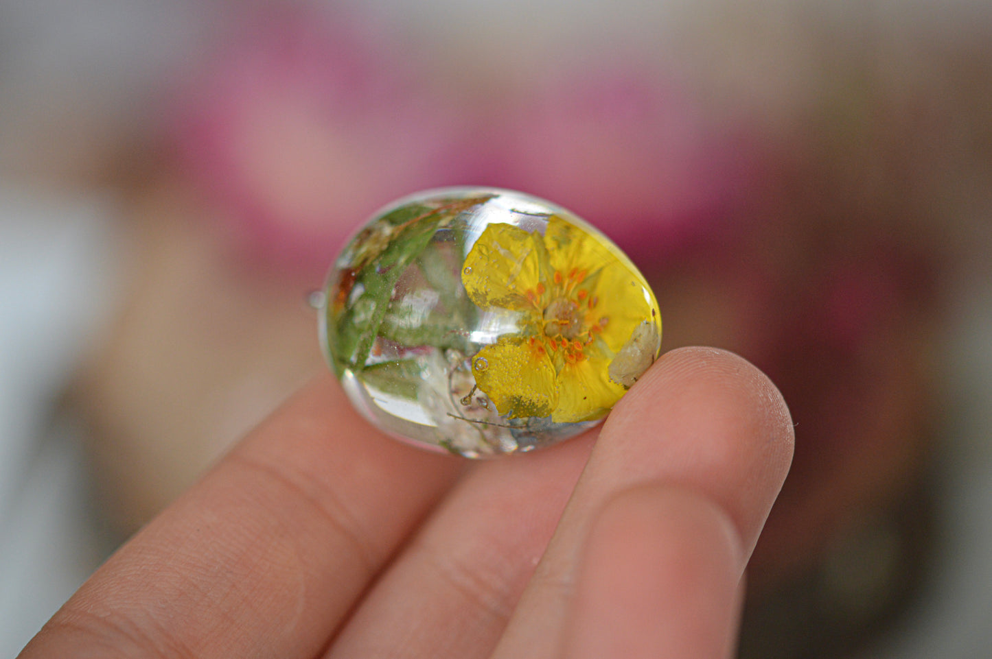 Spring potentilla necklace