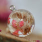 Pinky flowers necklace