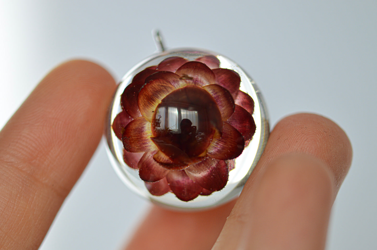 Strawflower autumn necklace