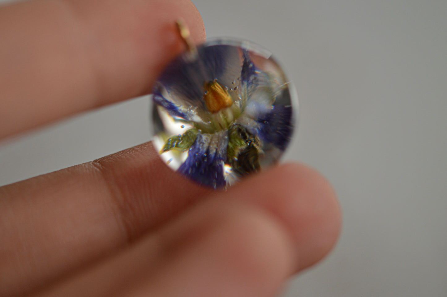 Gold-plated sweet violet necklace