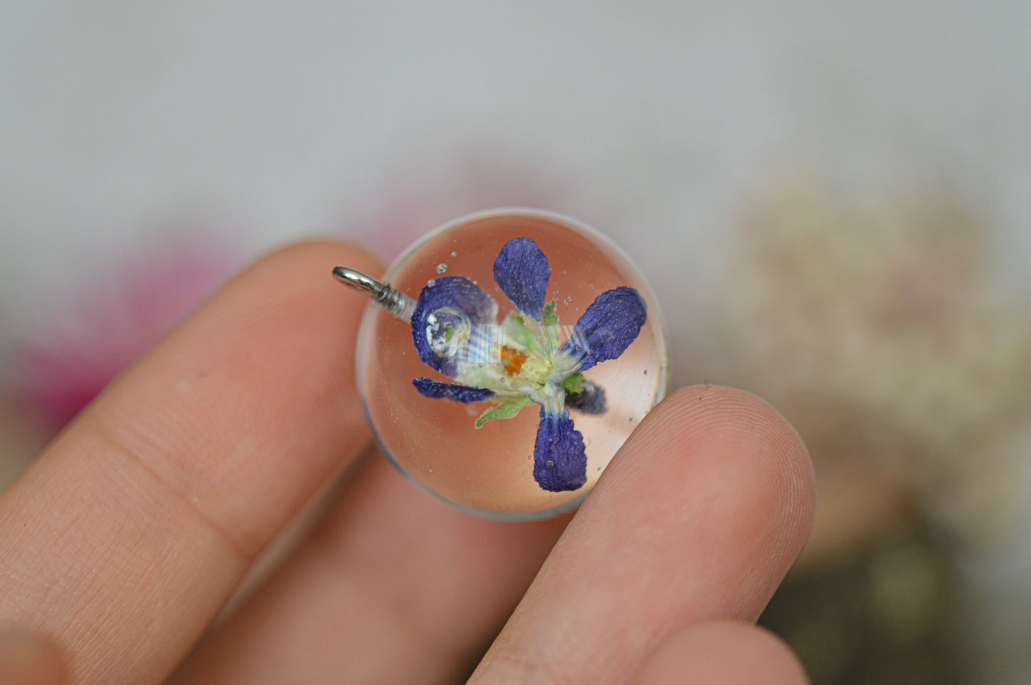 Sweet violet spring necklace