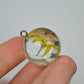 Yellow star-of-Bethlehem necklace 2.2 cm.