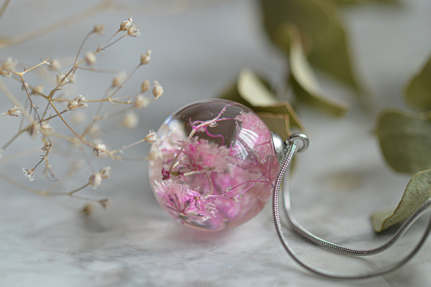 Gypsophila necklace