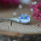 Forget-me-not little drop necklace