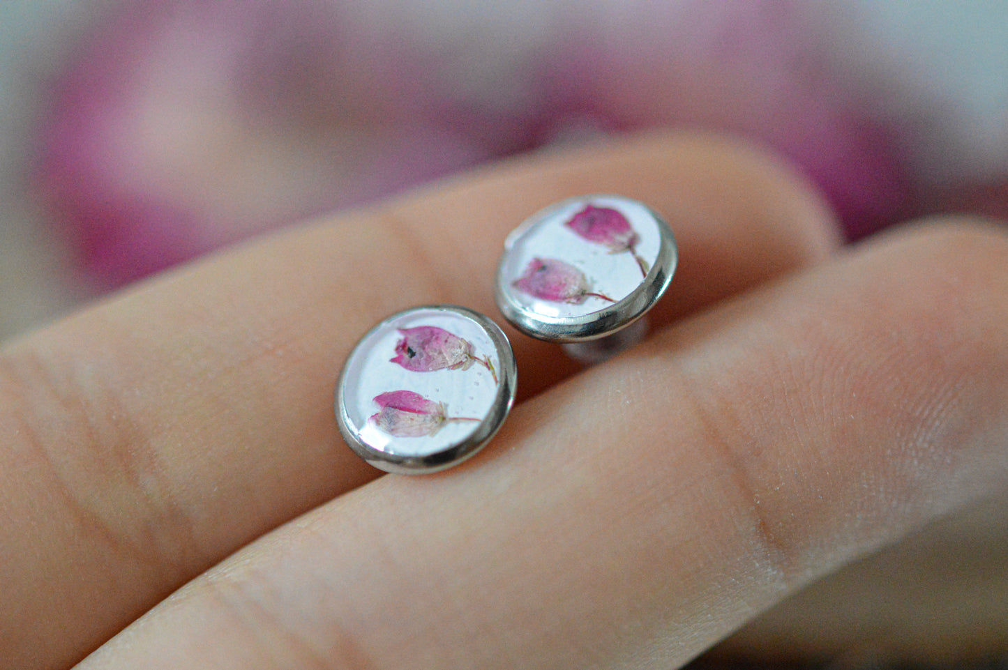 Heather stud earrings