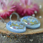 Blue floral earrings with forget-me-nots