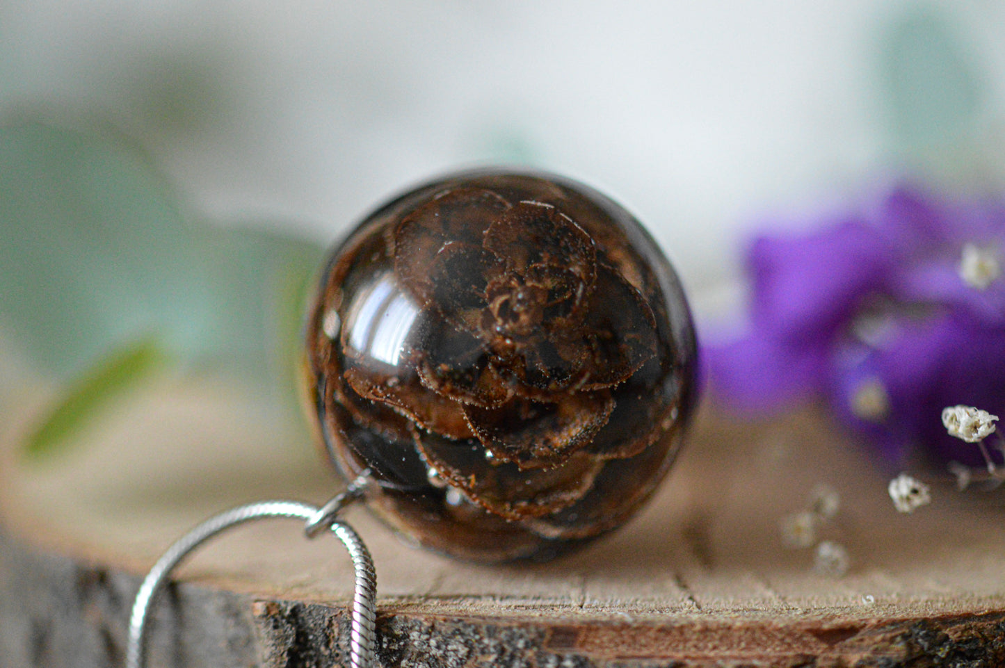 Pinecone necklace 2.4 cm.