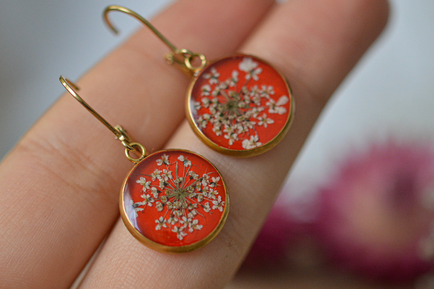 Wild chervil earrings