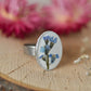 Forget-me-not oval ring