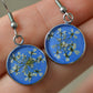 Wild chervil blue earrings