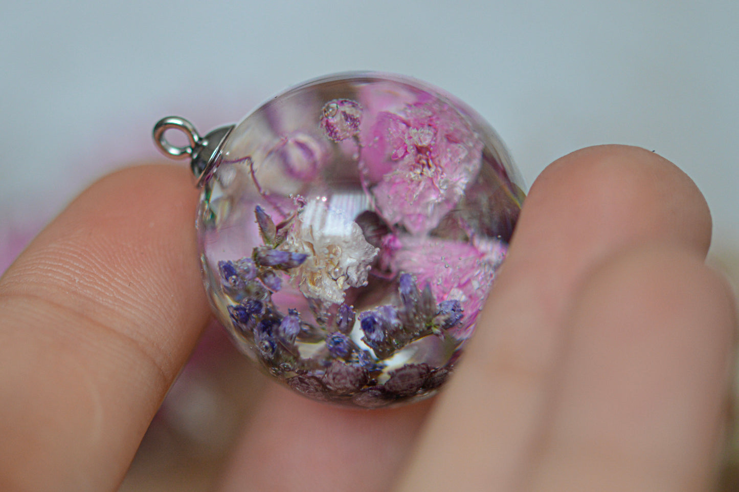 Lavender garden necklace