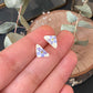 Forget-me-not triangle stud earrings