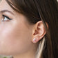 Heather triangle stud earrings