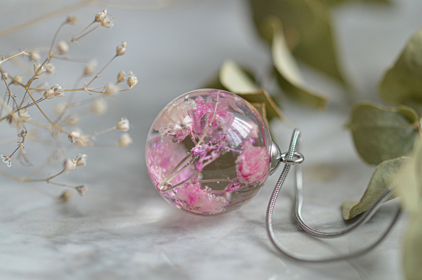 Gypsophila necklace