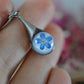 Forget-me-not little drop necklace