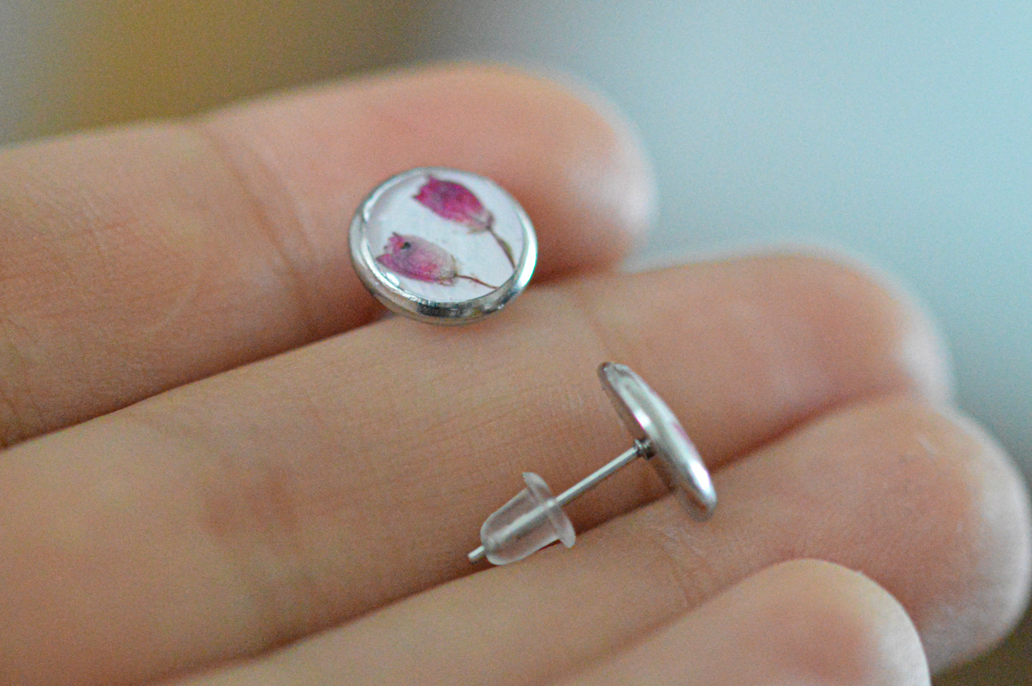 Heather stud earrings