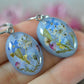 Blue floral earrings with forget-me-nots