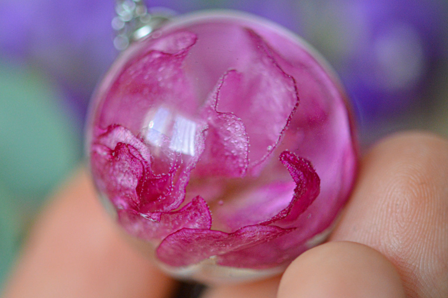 Delphinium necklace