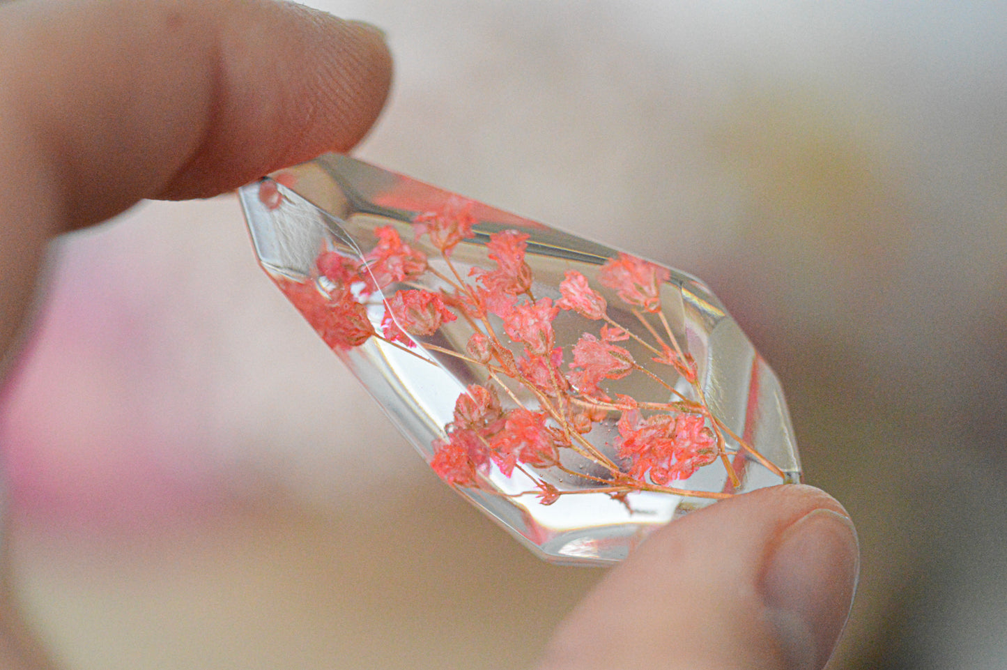 Gypsophila geometric necklace