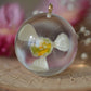 Gold-plated snowdrop necklace 2.4 cm.