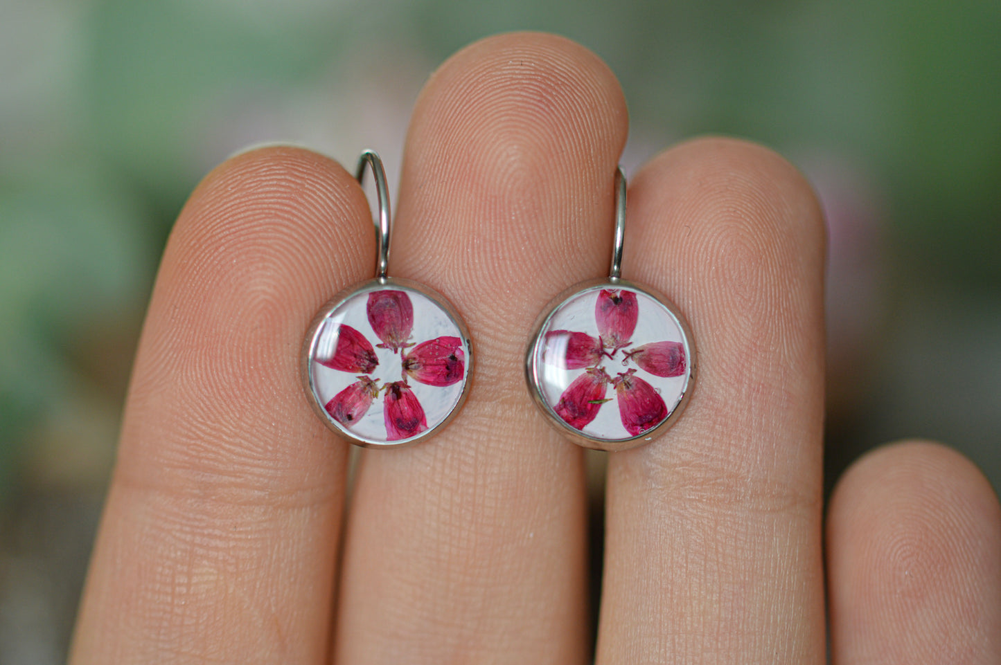 Heather flower earrings