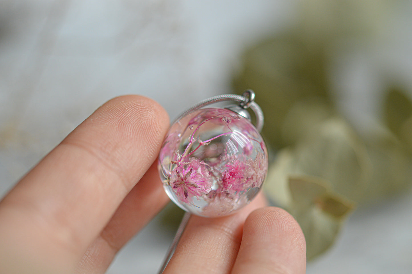 Gypsophila necklace