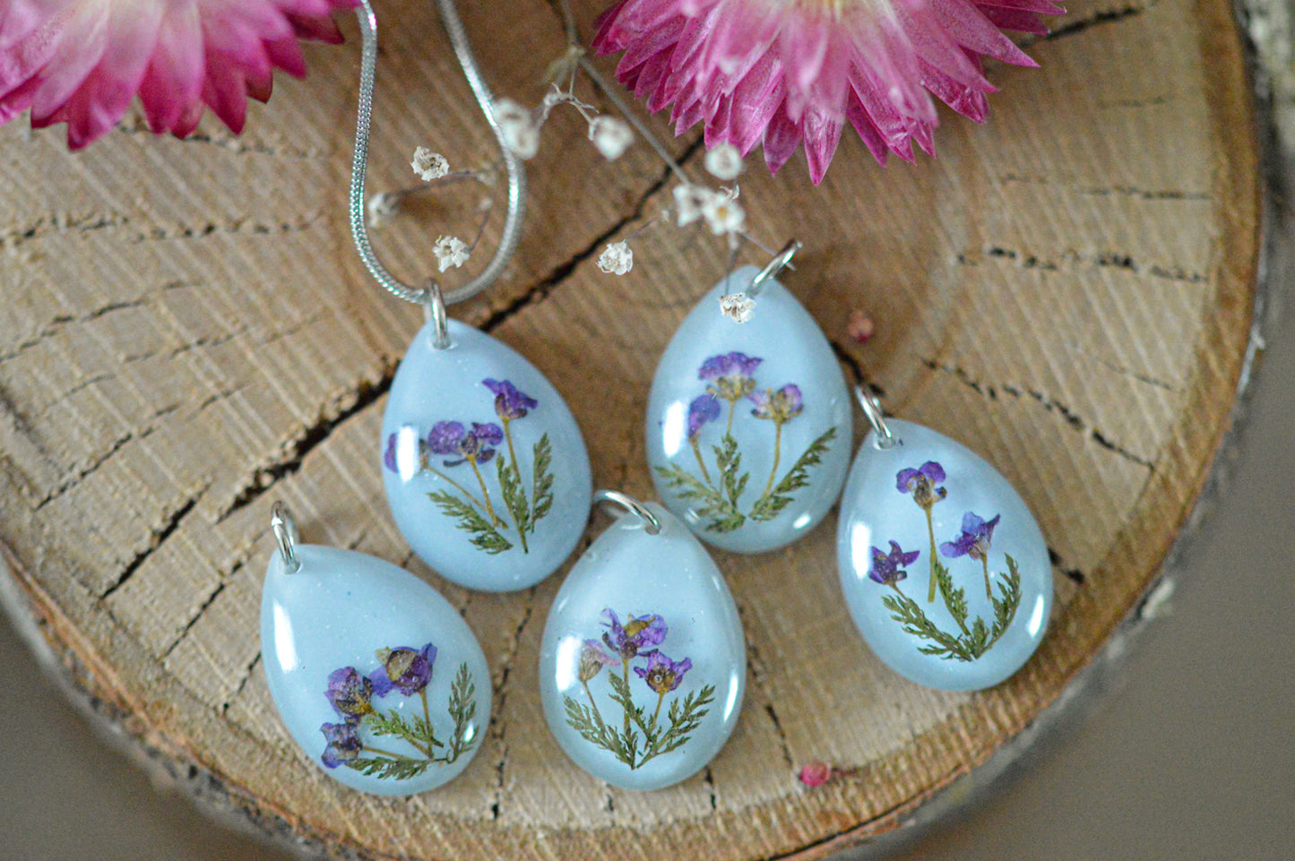 Sweet alyssum drop necklace