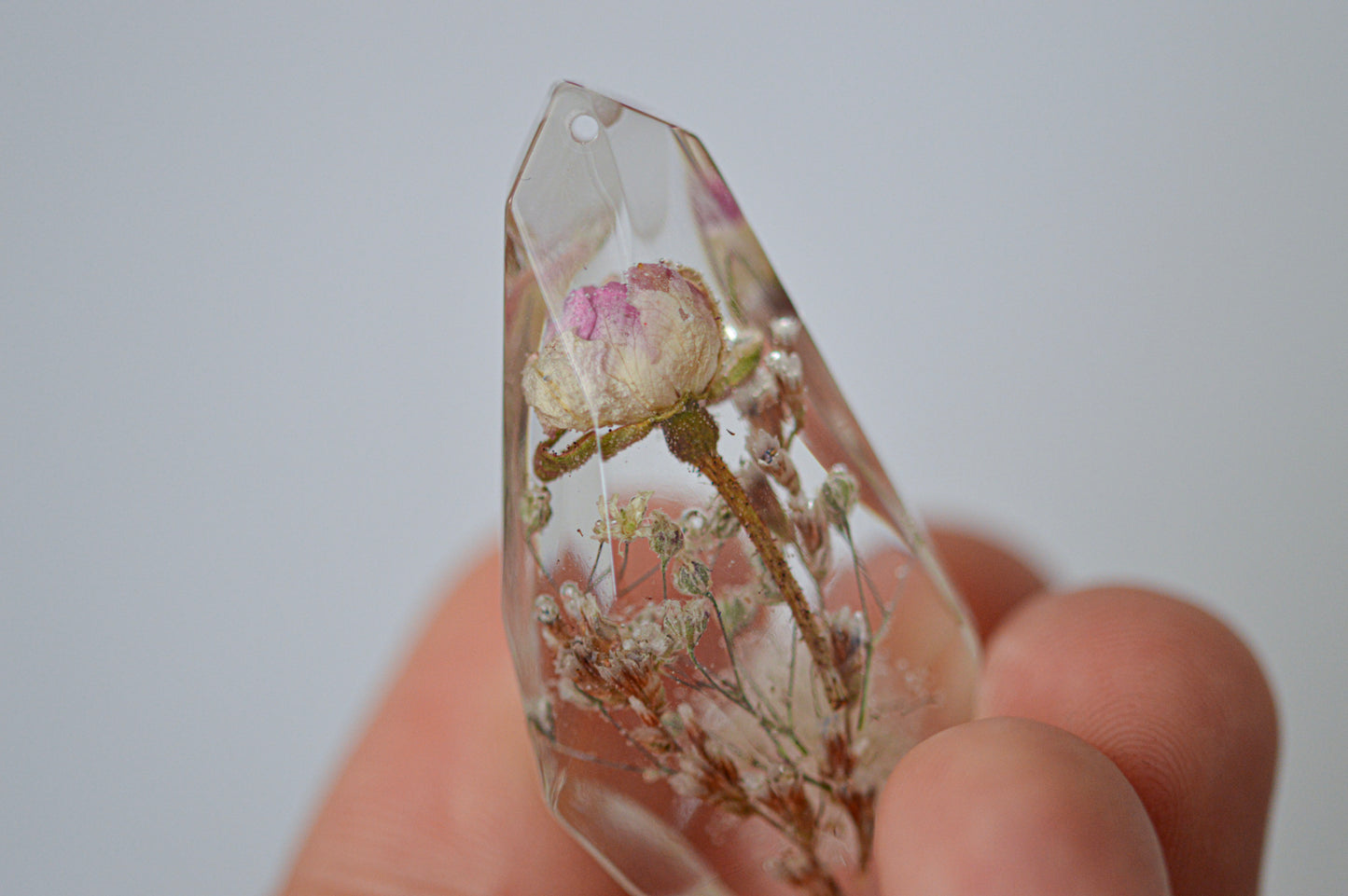 Rose and gypsophila necklace